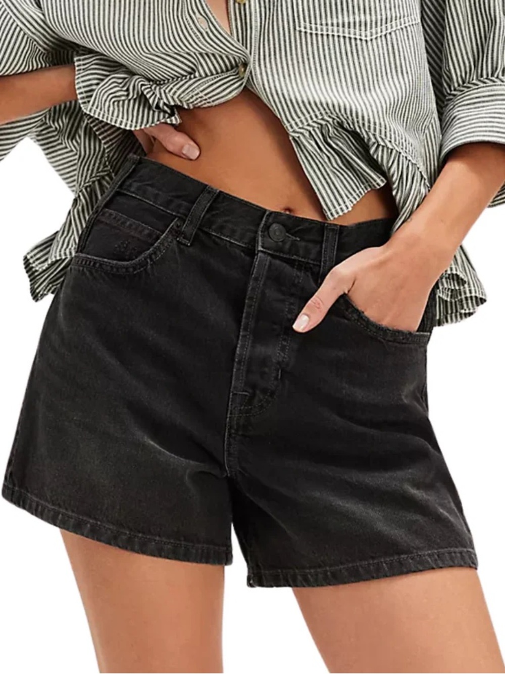 We the Free Tippi High-rise Denim Shorts in Slumber (size 31)